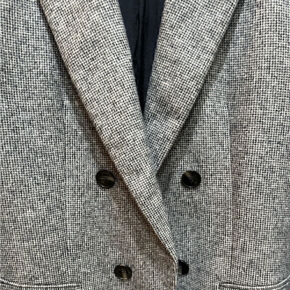 Massimo Dutti Black and White Double Breasted Blazer Size 10 - Picture 7 of 11